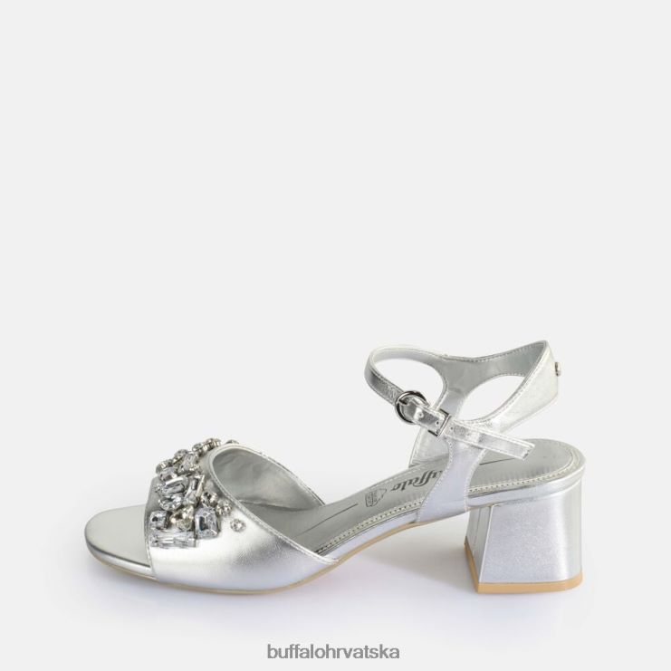 srebro Buffalo veganske sandale na petu lilly ice |sandale TDD6T503